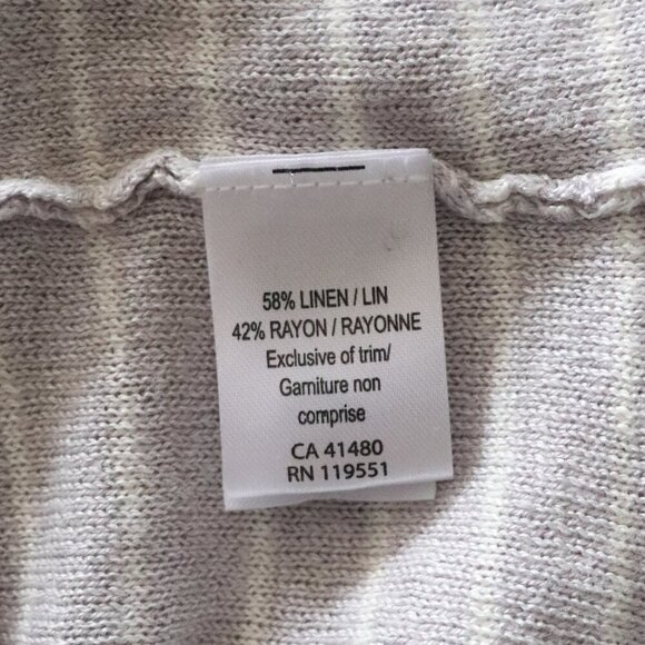 Gentle Fawn Women's Sz XS Purple Linen Striped Henley Short Sleeve T-Shirt Top - Picture 13 of 14